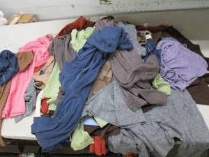 lot 177 image: Box of 28 new girls small shirts, a...