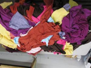 lot 178 image: box of 35 new girls medium shirts, ...