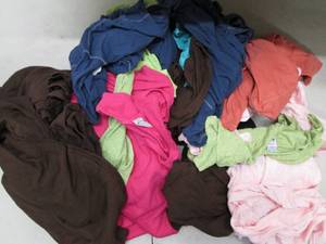 lot 181 image: Box 35 new girls large shirts, asso...