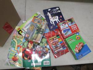 lot 283 image: lot of coloring books, legos and mo...
