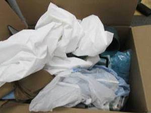 lot 311 image: box of mattres protectors, sheets, ...