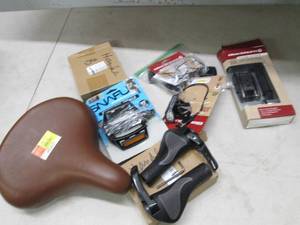 lot 333 image: lot of bicycle seat bike handles do...