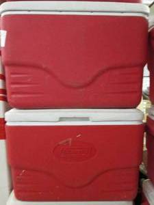 lot 350 image: 2 colman coolers used have writing ...