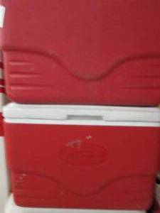 lot 352 image: 2 colman coolers used have  writing...