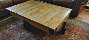 Warehouse Dolly Coffee Table on Casters