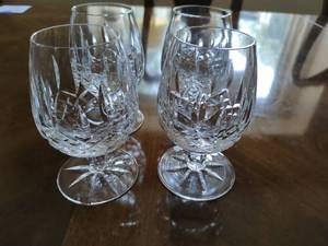 Four Waterford Brandy Snifter Glasses