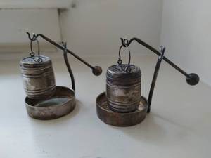 Pair of Sterling Silver Shakers with Holders