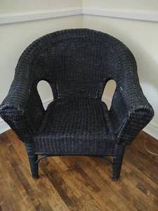 Black Wicker Chair