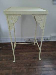 Yellow Metal End Table