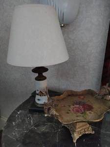 Vintage Lamp and Pedestal