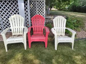 Three Plastic Chairs