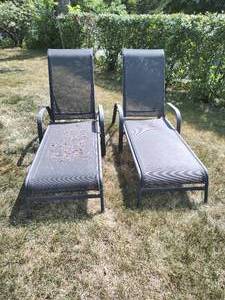 Two Patio Lounge Chairs