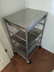 lot 182 image: Metal Kitchen Cart