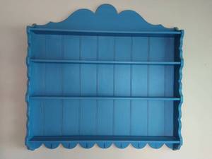 lot 8 image: Blue Wall Shelf