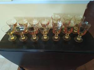 lot 159 image: Collection of Lenox Yellow Goblets