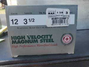 Estate 12 GA High Velocity 3 12  Waterfowl Load (3) Shot