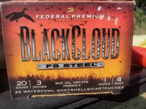 Black Cloud 20 GA 3 Federal Premium FS Steel (4) Shot