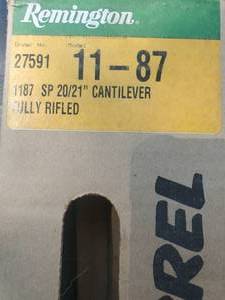Remington 11-87 Shotgun Barrel (Fully Rifled) New in Box
