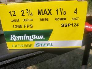 Remington 12 GA 2-34 Express Steel (#4 Shot)