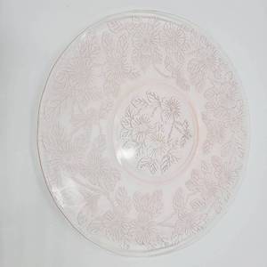 lot 51 image: Antique 1930s Dogwood Pink by MacBeth-Evans Large Plate