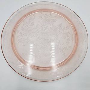 lot 52 image: VintageAntique 1930s Dogwood Pink by MacBeth-Evans Large Plate