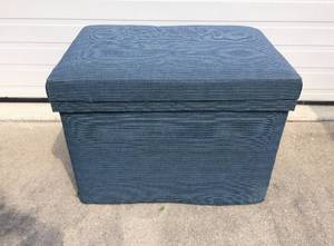 Retro Fun In A Trunk Large Fabric Wrapped Metal BenchStorage Tea Box With Cushion Top It Was Handcrafted Probably Back In The 1960s What is Even More Delightfully Interesting Is That It Has Inside Typed Instructions As To How To Make Another One