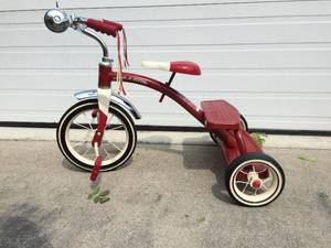 Retro Fun&nbspRadio Flyer 33 Classic Red Dual Deck Tricycle Trike - Great Used Condition &amp Yes I Did Ring The Bell A Few Times