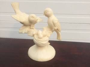 Vintage Italian Birds Sculpture By A Santini - Unsure Of Material...Great Condition