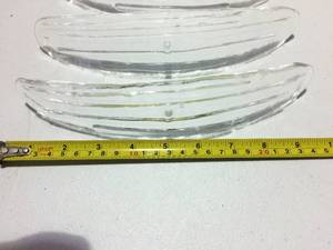 Lot Of 5 Vintage Heavy Art Glass Pieces From A Chandelier It Looks Like...A Hole In The Center Of Each One - Great Creative Project Fun No Chips Or Cracks