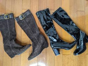 lot 209 image: 2 Pairs Womens Boots Size 7.5 Franco Sarto