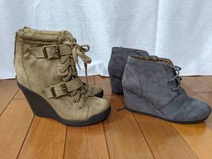 lot 216 image: Booty Time Womens Heeled Ankle Boots size 6