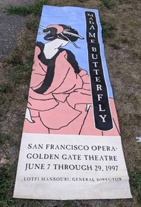 lot 381 image: Madam Butterfly Fabric Poster