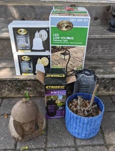 lot 374 image: Outdoor Dcor New Hampton Bay Sconces, Stingray Bug Zapper, & More