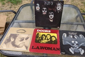 lot 87 image: Mixed Lot of (4) Albums Kiss, Doors, Elton John, & Raw