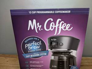 lot 12 image: Brand New Mr. Coffee 12 Cup Programmable Coffeemaker