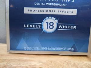 lot 21 image: Brand New Crest 3D Whitestrips Professional Effects At-home Teeth Whitening Kit 18 Levels Whiter