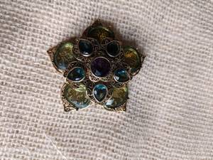 lot 282 image: Monet Brooch in stunning greens and blues