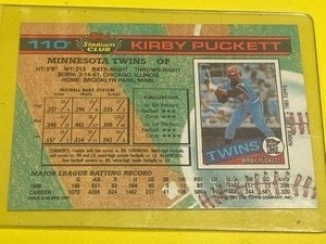 1985 Topps Stadium Club #110 Kirby Puckett MN Twins Baseball Card