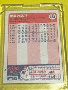 1990 Fleer90 #383 Kirby Puckett MN Twins Baseball Card