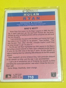 (1) Bill Cartwright Chicago Bulls & ( 1) Nolan Ryan MN Twins Cards