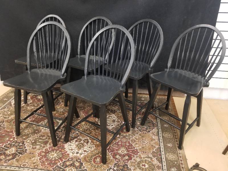 black windsor chairs set of 6