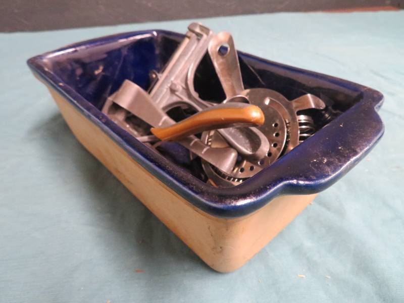 Vintage AU7 COPCO 401 Terracotta Red Clay Bread Loaf Pan Stoneware 8x4.5  USA