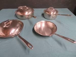 lot 36 image: 3 SETS OF EMERIL COOKING PANS WITH COVERS, 1 WITHOUT COVER