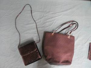 lot 74 image: 2 BLACK PURSES- HAND BAGS