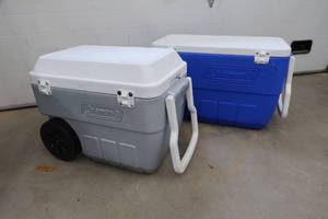 lot 112 image: TWO COOLERS BOTH BY COLEMAN
