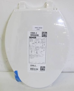 lot 519 image: Kohler Brevia Quiet-Close Elongated Toilet Seat - White