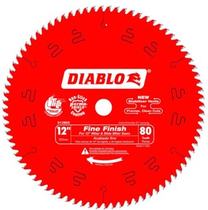 lot 566 image: Diablo 12 in. x 80-Teeth Finishing Saw Blade