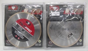 lot 569 image: Lot of 2 King Diamond 10 in. Diamond Tile Circular Saw Blade