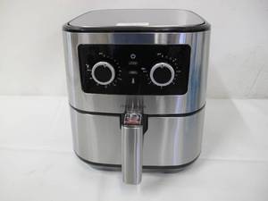 lot 572 image: Insignia - 5-qt. Analog Air Fryer - Stainless Steel