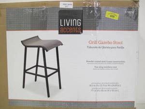 lot 577 image: Living Accents Grill Gazebo Stool in Grey